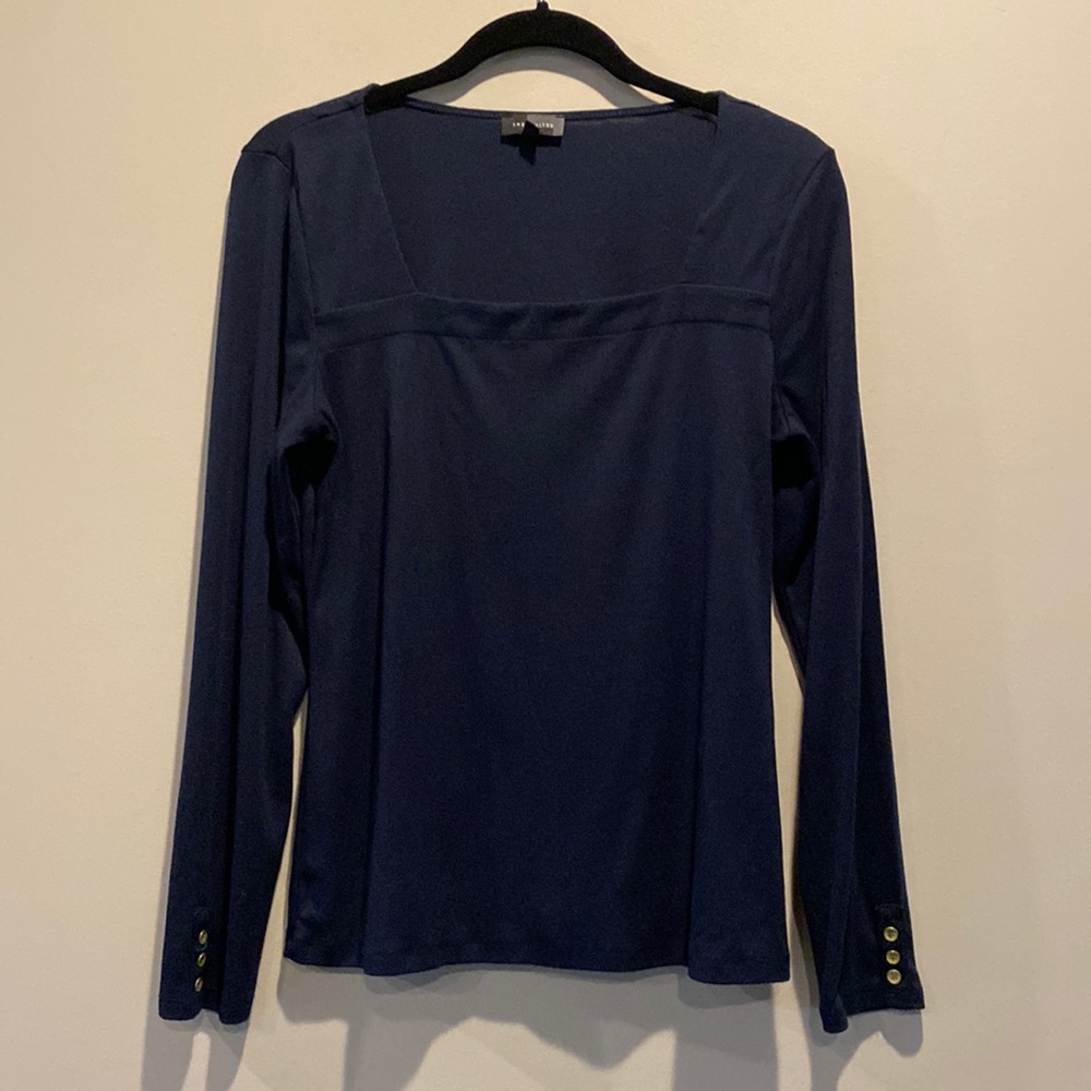 The Limited square neck line navy blue shirt